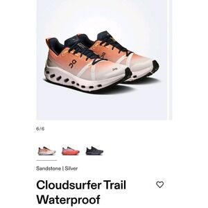 Sz 9 On Cloudsurfer Trail Waterproof Sandstone/ Silver W Comfy Stylish Streetwea